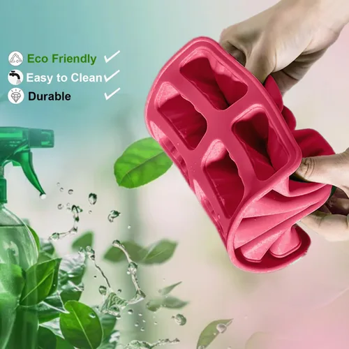 Miniatura 5 de Moldes de silicona para paletas, 10 moldes para hacer paletas de hielo con 10 palos reutilizables, cepillo de limpieza y embudo, moldes caseros