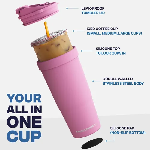 Miniatura 3 de Frost Buddy Togo Buddy 30oz Stainless Steel Vacuum Insulated Tumbler To Go Coffee Cup – Iced Coffee Sleeve, Travel Mug, Thermal Cup for Hot & Cold