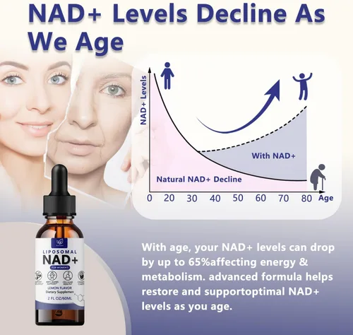 Miniatura 2 de Suplemento liposomal NAD para mujeres, suplemento líquido NAD con resveratrol, antioxidante natural, apoyo al metabolismo energético y salud