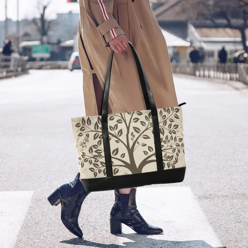 Miniatura 2 de Elegant Tree Foliage Large Capacity laptop bag for women with zipper bags for women tote professional for Travel Essentials Beach Gifts Birthday