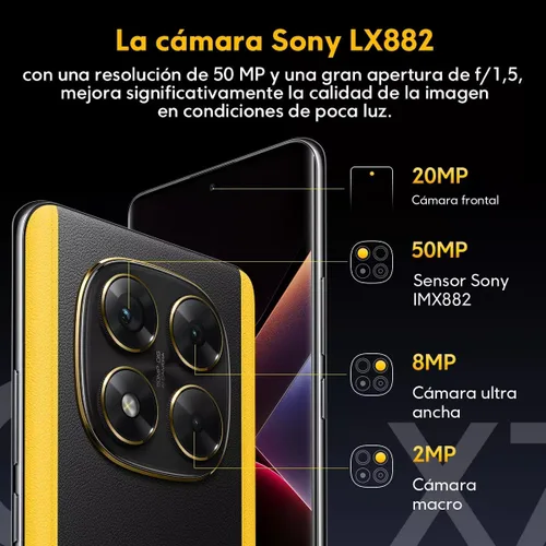 Miniatura 6 de Xiaomi Poco X7 5G + 4G LTE (para Tmobile Mint Tello & Global) (256 GB + 8 GB) Ai Curvo 6.67" 50MP Triple Cam NFC Dual sim Desbloqueado