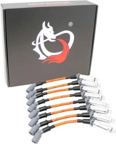 DRAGON FIRE PERFORMANCE - Juego de cables de bujías trenzados, de 10.5 pulgadas, color naranja, clásico, clásico, vintage, compatible con Buick