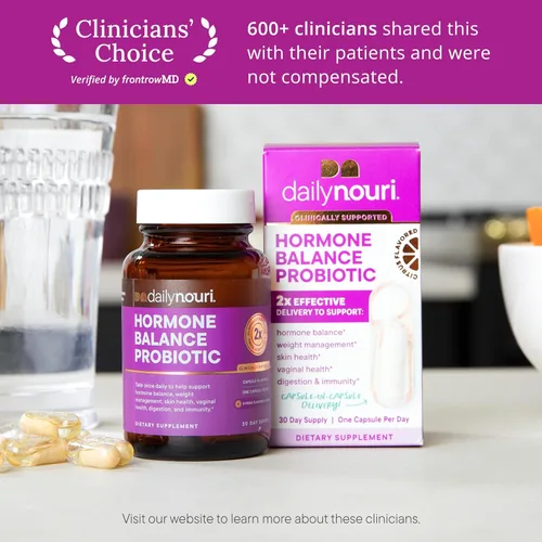 Miniatura 3 de DAILYNOURI Probiótico de equilibrio hormonal para mujeres Apoya estrógeno saludable, SPM, SOP, perimenopausia, pH vaginal, levadura, salud