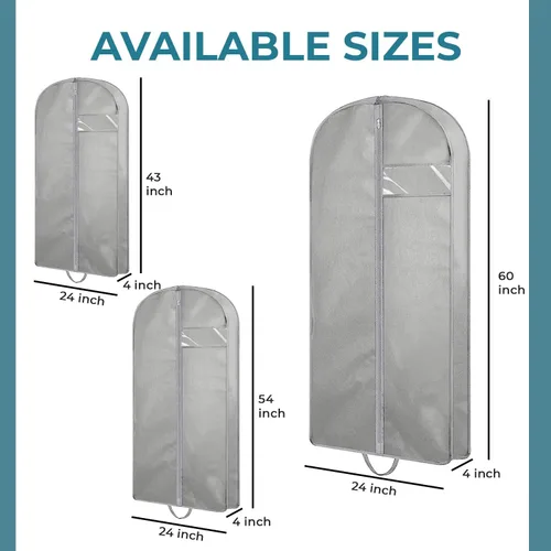 Miniatura 14 de Personalized Passion Bolsas de ropa para hombres y mujeres, tamaño perfecto de 60 pulgadas, funda de traje para viajes y almacenamiento, bolsa