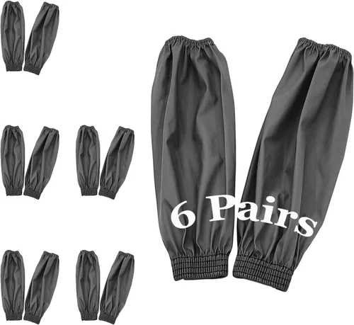 Miniatura 11 de Yzurbu Fundas para brazos, protector de poliuretano para brazo con puños elásticos, impermeable, resistente al aceite, resistente al ácido