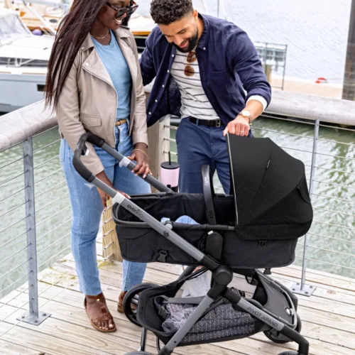 Miniatura 8 de Sistema de transporte modular Evenflo Pivot Xpand con asiento de coche para bebé LiteMax (Negro Ayrshire)