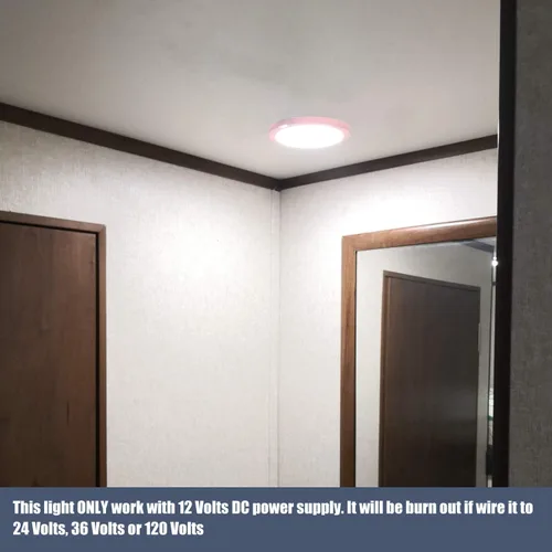 Miniatura 8 de Facon luz LED de techo de 12 vatios para RV con interruptor para casa rodante, rámper, botes, de 5 pulgadas