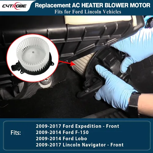 Miniatura 2 de Motor del ventilador del calentador AC HVAC con jaula de ventilador Compatible con Ford F150, Ford Lobo 2009-2014, Ford Expedition 2009-2017
