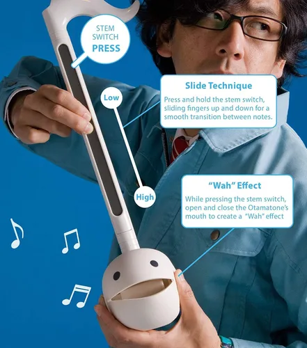 Miniatura 6 de Otamatone Negro + Azul Instrumento Musical Electrónico Sintetizador Portátil Set Coleccionista Deluxe + Regular 2 Pc Set