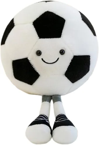 Miniatura 7 de YUDONG Almohada de fútbol de peluche suave de 12 pulgadas - Adorable juguete de fútbol de peluche, divertido animal de peluche esférico, linda