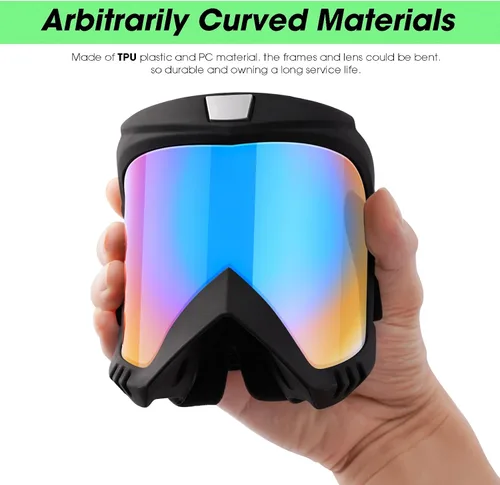 Miniatura 5 de Gafas de motocross para motocicleta, paquete de 2 unidades, ATV, esquí, resistentes al viento, para adultos, hombres, mujeres, jóvenes