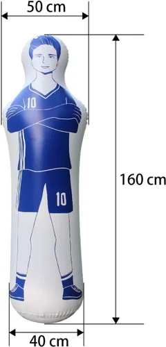 Miniatura 7 de SUNSHINEMALL Maniquíes inflables para práctica de fútbol americano con postes, equipo de entrenamiento de fútbol Muñeco de pared para portero