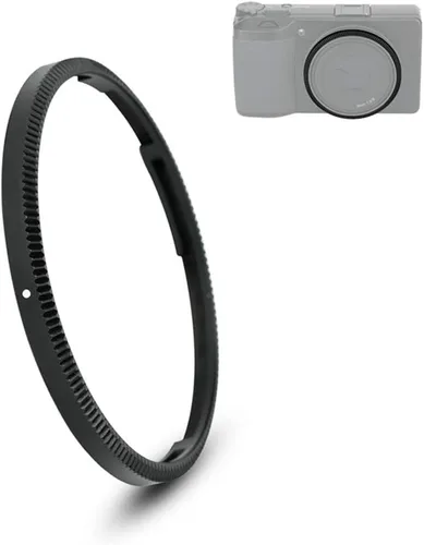 JJC Tapa de anillo de decoración de lente de metal para Ricoh GR III GR III HDF GR3 GR3 HDF Accesorios Reemplaza Ricoh GN-1 Ring Cap - Negro