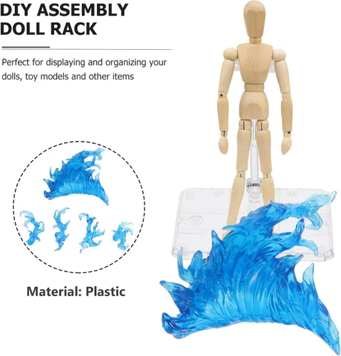 Miniatura 4 de iplusmile Soporte para Figuras de Acción, Base Soporte de Exhibición para Figuras de Acción de Ensamblaje, Base de Soporte para Modelo de Muñeca