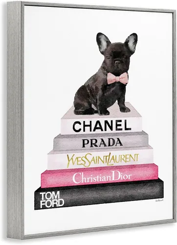 Miniatura 2 de Stupell Industries Fancy Boston Terrier - Estantería para perros, diseño de Amanda Greenwood