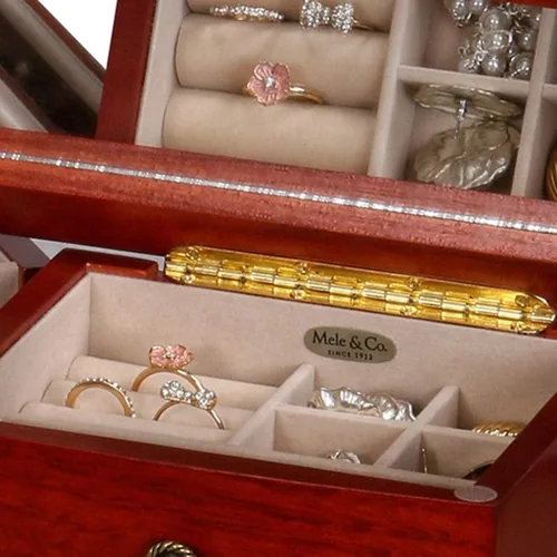 Miniatura 5 de Mele & Co Harmony - Joyero musical de madera personalizable con cajonesgrabados personalizados para mujeres, niñas