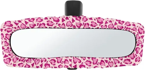 Miniatura 43 de Funda para espejo retrovisor de automóvil con estampado de vaca negro, protector de espejo retrovisor automático elástico