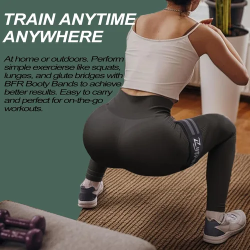 Miniatura 5 de BFR - Bandas de oclusión para mujer, piernas, glúteos, construcción de cadera, cómodas bandas elásticas para entrenamiento de flujo sanguíneo