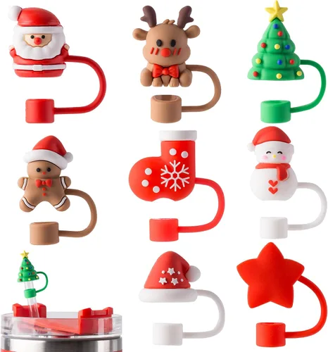 Miniatura 14 de 6 piezas de tapas de popote mágicas de silicona para taza Stanley de 30 y 40 oz, tapas reutilizables para popotes para accesorios de taza Stanley
