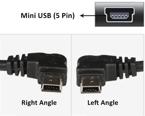 Miniatura 5 de Cable USB 2.0 extra largo de 16.4 ft a mini USB de 90 grados de ángulo izquierdo Cable de carga con 5 clips de cableado para Garmin Nuvi GPS Dash