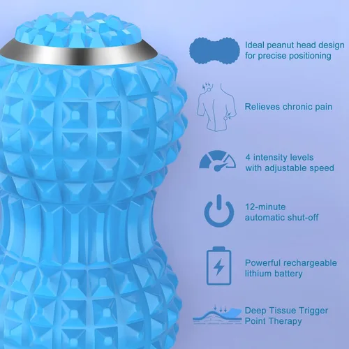 Miniatura 4 de Uppye Pelota de masaje vibratoria para aliviar el dolor, pelota de movilidad para terapia física y recuperación de entrenamiento, herramientas