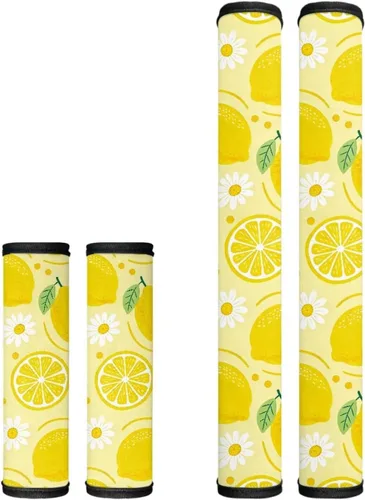 Miniatura 46 de Juego de 4 fundas protectoras de repuesto para manija de puerta de refrigerador con temática de té de la tarde para microondas, horno, refrigerador