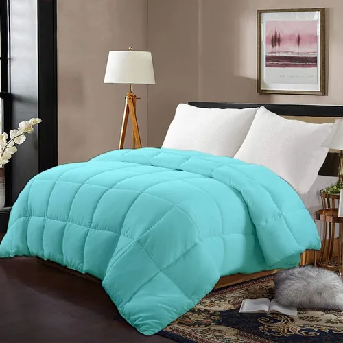Miniatura 2 de Edredón de plumón de lujo, tamaño individual XL de 68 x 92 pulgadas, 1 pieza para todas las estaciones, 500 GSM con pestañas en las esquinas, 100%
