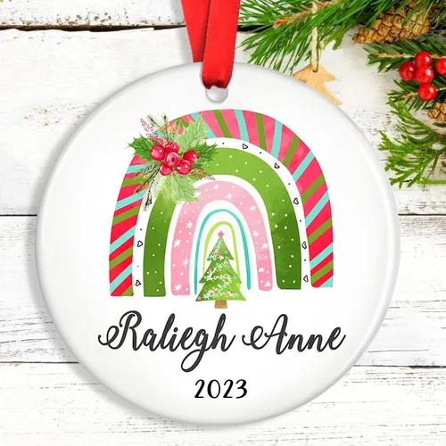 Miniatura 15 de Adornos de Navidad personalizados para camión volquete, adorno personalizado para bebé, adornos para árbol de Navidad para niños, adornos de camión