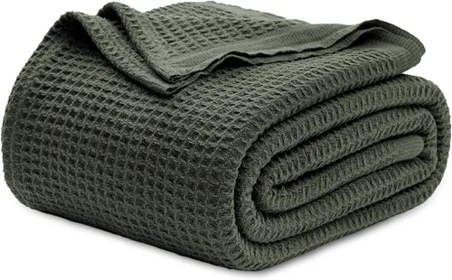 Miniatura 43 de Bedsure Gentlesoft - Manta de 100 % algodón, tamaño Twin XL, para dormitorio universitario, transpirable y suave, manta Twin de tejido waffle