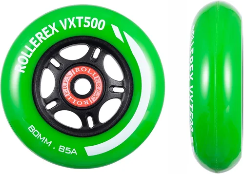 Miniatura 7 de Rollerex VXT500 - Ruedas para patines en línea, paquete de 2 (rodamientos, espaciadores y arandelas opcionales), ruedas de repuesto duraderas