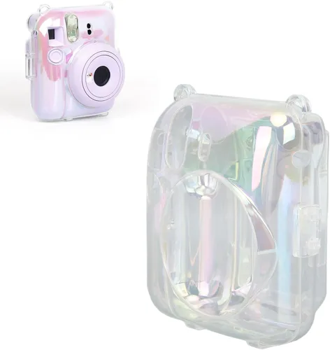 Miniatura 7 de Funda transparente para mini 12 instantáneos, cámara de película con capacidad para 10 películas en la parte posterior y correa ajustable
