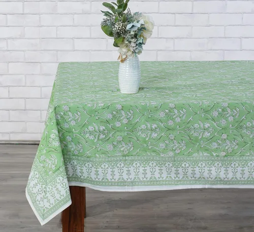 Miniatura 69 de Ridhi Mantel rectangular de algodón con estampado de bloque a mano amarillo mostaza, 102 x 48 pulgadas, reutilizable, decorativo para uso diario
