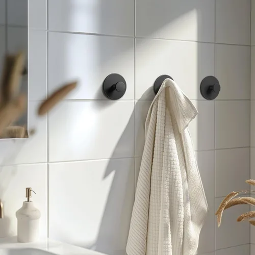 Miniatura 3 de bussdis Ganchos Multifuncionales para Toallas para Pared de Baño - Acero Inoxidable Extra Adhesivo, Soporta hasta 12 LB, Ganchos para Abrigos