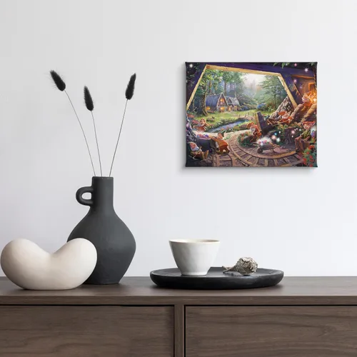 Miniatura 3 de Thomas Kinkade Studios Snow White and the Seven Dwarfs - Lienzo envuelto en galería (8 x 10 pulgadas)