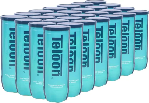 Teloon Pelotas de Tenis para Campeonato - Extra Resistente - Pelotas de Tenis Presurizadas de Fieltro de Resistencia Regular