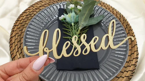 Miniatura 6 de Tarjetas de lugar bendecido, tarjetas de lugar de Navidad personalizadas, ajuste de lugar de cena personalizado, decoración de mesa de otoño