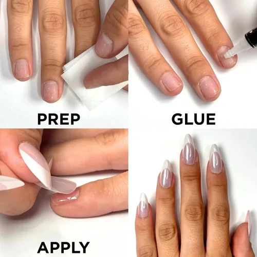 Miniatura 4 de GOLD VIBES - Uñas a presión de Lavaa Beauty Punta dorada con purpurina degradada Ataúd extra largas Vibes de oro