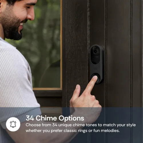 Miniatura 3 de Luna Doorbell Cámara inalámbrica, detección de paquetes y humanos AI, alertas instantáneas, visión nocturna, audio de 2 vías, alimentación por