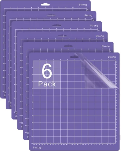 Miniatura 10 de Gwybkq Juego de 6 alfombrillas de corte ligeras, compatibles con Cricut Maker/Explore Air 2/Air/One (12 x 12 pulgadas), almohadillas adhesivas Azul