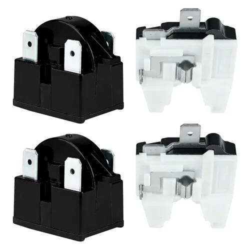 Miniatura 7 de Refrigerator Compressor Relay and Overload Kit 2 Sets Refrigerator Starters QP2-4R7 4.7 Ohm 1 Pin Refrigerator PTC Starter Relays and Freezer 1/2 Hp