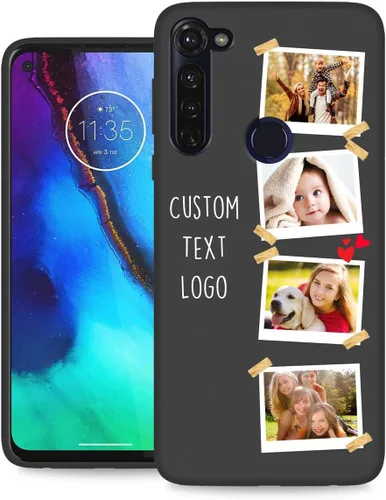 Miniatura 16 de Funda personalizada para Motorola Moto G Stylus 2020 con nombre de foto, texto y foto, GStylus personalizado -20 funda suave y fina (negro) de 6.4
