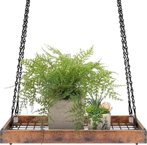 Lilybud--lily Colgador de plantas para interiores y exteriores, macetas colgantes grandes de 16" para plantas de interior, soporte para plantas