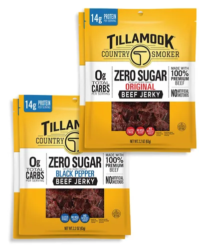 Miniatura 8 de Tillamook Country Smoker Cecina de res sin azúcar, original, apta para dietas cetogénicas, 6.5 onzas (paquete de 2)