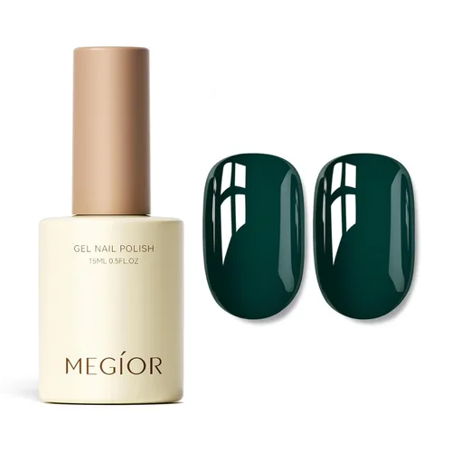 Miniatura 45 de MEGIOR Esmalte de uñas de gel blanco de 0.5 fl oz, color blanco antiguo, secado con luz UV, esmalte de gel francés, arte de uñas, salón de manicura