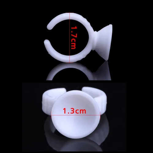 Miniatura 2 de 100pcs Microblading Pigmento Pegamento Anillos Tatuaje Tinta Titular Para Maquillaje Semi Permanente Diámetro: 0.512 in
