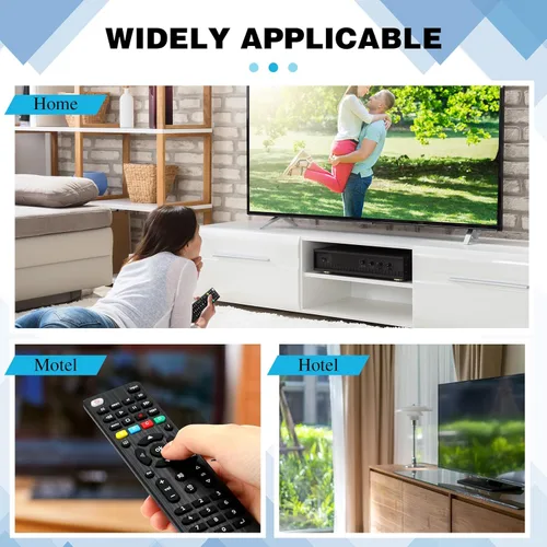 Miniatura 6 de Paquete de 1 control remoto universal de repuesto compatible con todos los Smart TV LED, LCD, HDTV, serie 3D, para motel, hotel, hogar de ancianos