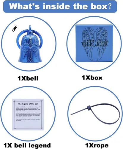 Miniatura 3 de Motocicleta Cross Bell - Llavero de motocicleta Campanas para motociclista proteger al jinete Accesorios de motocicleta Azul