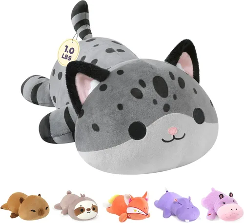 Miniatura 17 de Onsoyours Animales de peluche con peso original, lindo juguete de almohada de felpa de Capybara con peso positivo y suave, regalo para niños