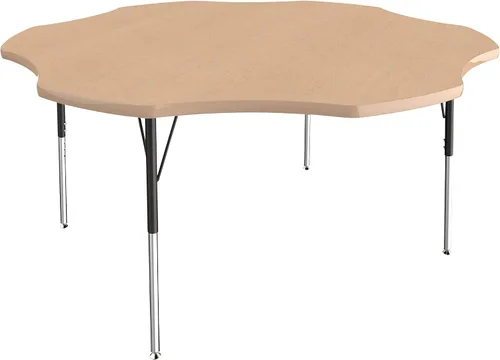 Miniatura 17 de FDP Clover Mesa de Actividades Escolar y de Oficina (48 x 48 pulgadas), patas estándar con deslizadores giratorios para entornos de asientos