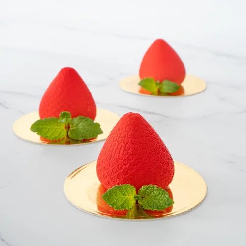 Miniatura 5 de Restaurantware - Molde de silicona para fresas de 15 cavidades, 1 molde de fresa listo para horno, flexible, congelable, blanco de silicona